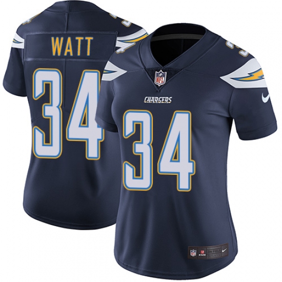 Women's Nike Los Angeles Chargers #34 Derek Watt Elite Navy Blue Team Color NFL Jersey - Ujersey