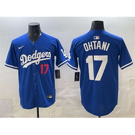 Men's Los Angeles Dodgers #17 Shohei Ohtani Royal Limited Stitched Baseball Jersey - Ujersey