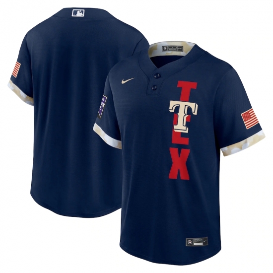 Men's Texas Rangers Blank Nike Navy 2021 MLB All-Star Game Replica Jersey - Ujersey