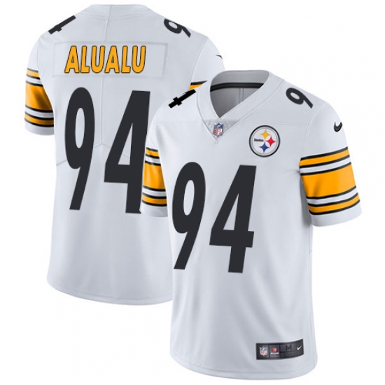 Men's Nike Pittsburgh Steelers #94 Tyson Alualu White Vapor Untouchable Limited Player NFL Jersey - Ujersey