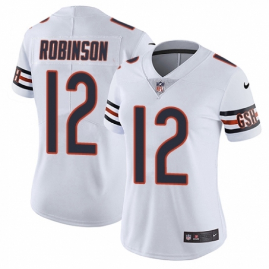 Women's Nike Chicago Bears #12 Allen Robinson White Vapor Untouchable Limited Player NFL Jersey - Ujersey