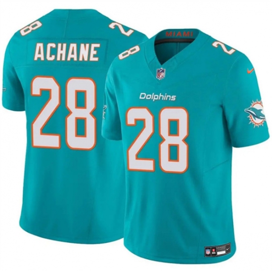 Men's Miami Dolphins #28 De'Von Achane Aqua 2024 F.U.S.E. Vapor Limited Football Stitched Jersey - Ujersey