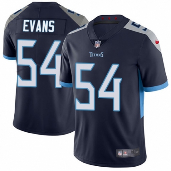 Men's Nike Tennessee Titans #54 Rashaan Evans Navy Blue Team Color Vapor Untouchable Limited Player NFL Jersey - Ujersey
