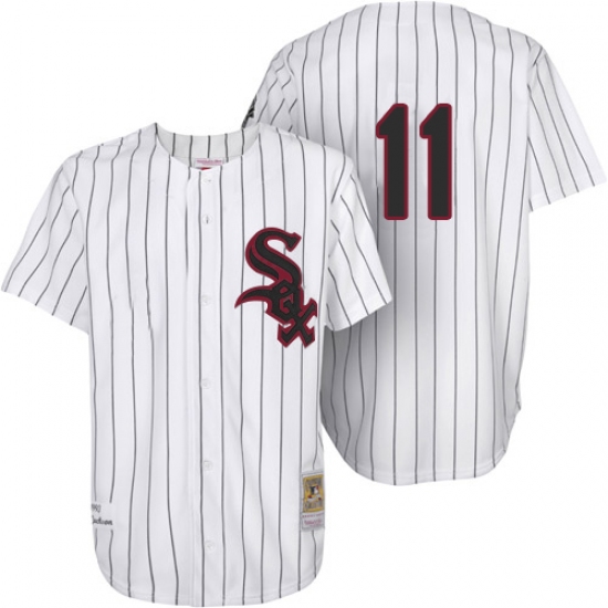 Men's Mitchell and Ness Chicago White Sox #11 Luis Aparicio Authentic White Throwback MLB Jersey - Ujersey