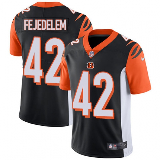 Men's Nike Cincinnati Bengals #42 Clayton Fejedelem Black Team Color Vapor Untouchable Limited Player NFL Jersey - Ujersey