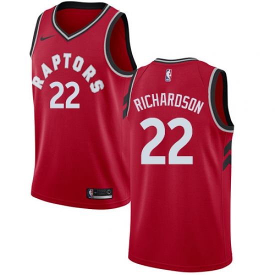 Men's Nike Toronto Raptors #22 Malachi Richardson Swingman Red NBA Jersey - Icon Edition - Ujersey