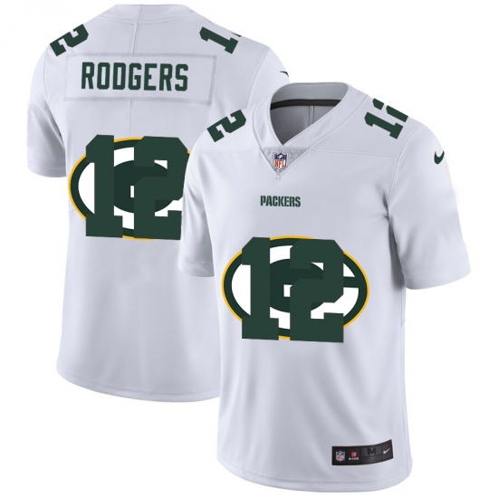 Men's Green Bay Packers #12 Aaron Rodgers White Nike White Shadow Edition Limited Jersey - Ujersey