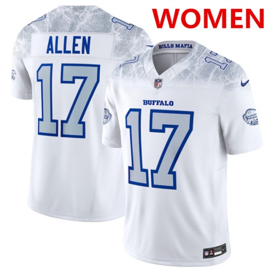 Women's Buffalo Bills #17 Josh Allen White 2025 F.U.S.E. “Rivalries” Vapor Untouchable Football Stitched Jersey(Run Small) - Ujersey