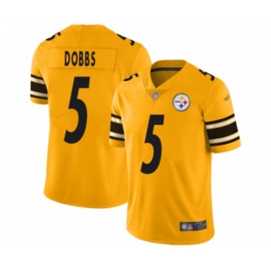 Youth Pittsburgh Steelers #5 Joshua Dobbs Limited Gold Inverted Legend Football Jersey - Ujersey
