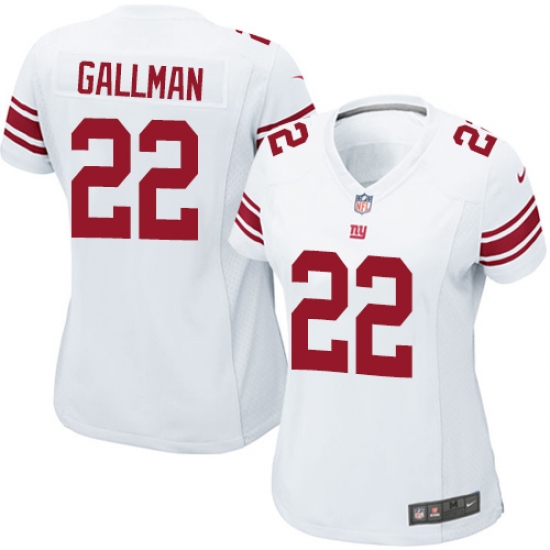 Women's Nike New York Giants #22 Wayne Gallman Game White NFL Jersey - Ujersey