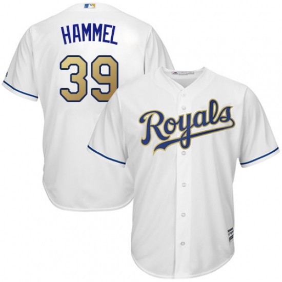 Youth Majestic Kansas City Royals #39 Jason Hammel Replica White Home Cool Base MLB Jersey - Ujersey