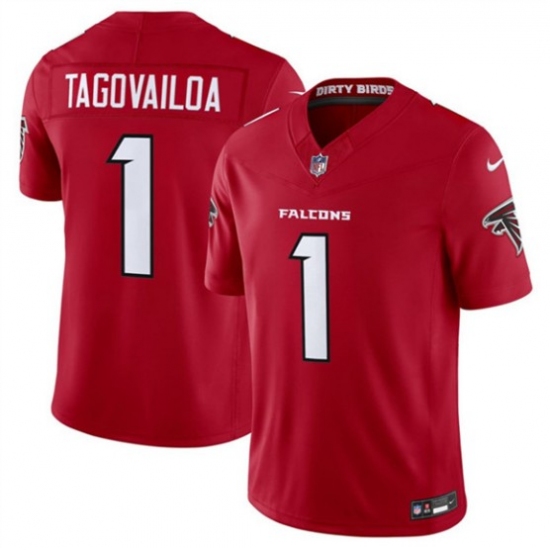 Men's Atlanta Falcons #1 Tua Tagovailoa Red 2026 New F.U.S.E. Vapor Untouchable Limited Football Stitched Jersey - Ujersey