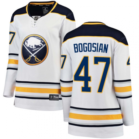 Women's Buffalo Sabres #47 Zach Bogosian Fanatics Branded White Away Breakaway NHL Jersey - Ujersey