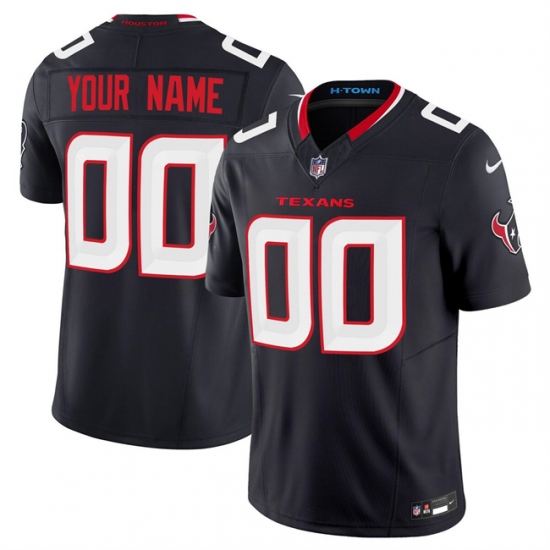 Men's Houston Texans Active Player Custom Navy 2024 F.U.S.E Vapor Football Stitched Jersey - Ujersey
