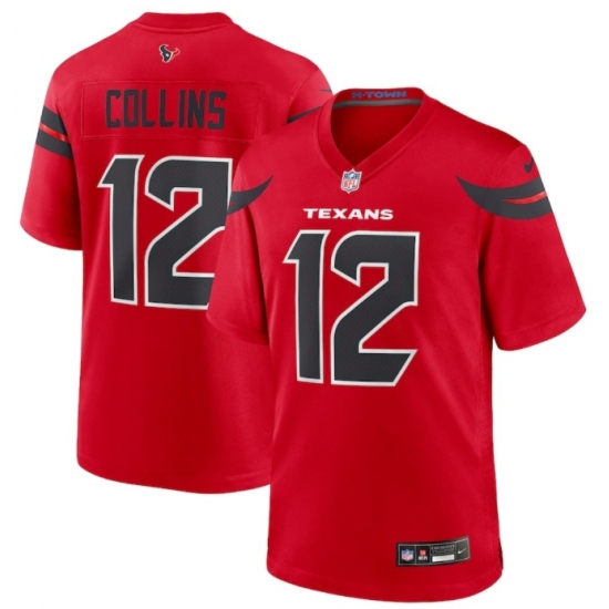 Men's Houston Texans #12 Nico Collins Red Alternate Vapor Limited Football Stitched Jersey - Ujersey