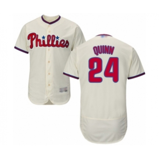 Men's Philadelphia Phillies #24 Roman Quinn Cream Alternate Flex Base Authentic Collection Baseball Player Jersey - Ujersey