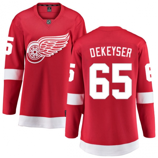 Women's Detroit Red Wings #65 Danny DeKeyser Fanatics Branded Red Home Breakaway NHL Jersey - Ujersey