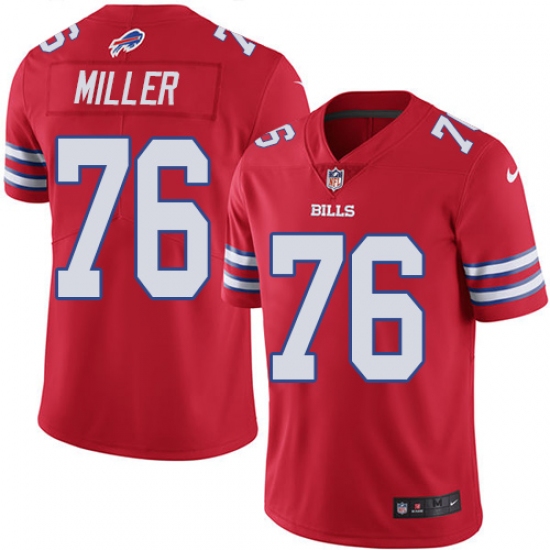 Youth Nike Buffalo Bills #76 John Miller Limited Red Rush Vapor Untouchable NFL Jersey - Ujersey