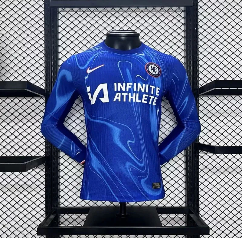 Chelsea Football Jersey Home Long Sleeve Shirt 2024/25 - Ujersey NHL
