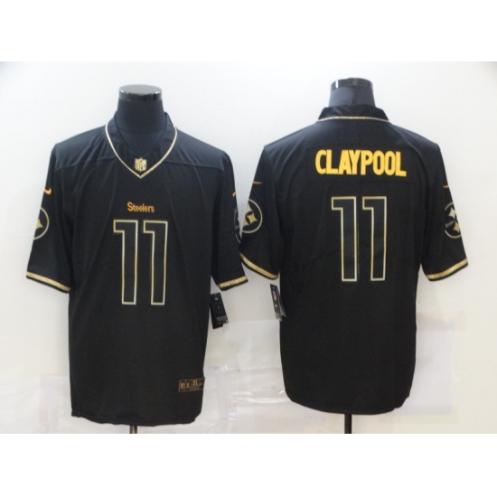 Men's Pittsburgh Steelers #11 Chase Claypool Olive Gold Nike 2020 Salute To Service Limited Jersey - Ujersey
