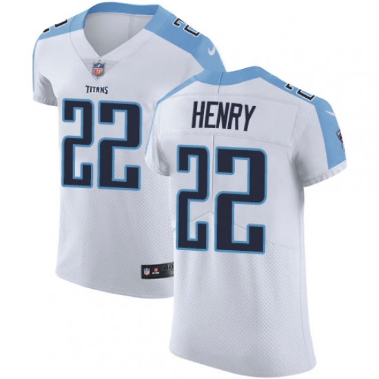 Men's Nike Tennessee Titans #22 Derrick Henry White Vapor Untouchable Elite Player NFL Jersey - Ujersey