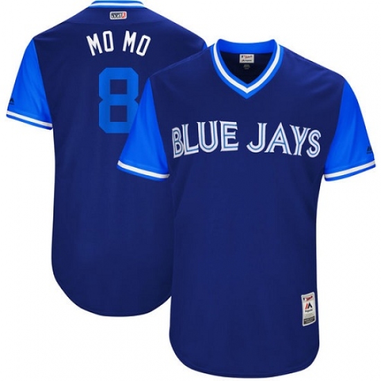 Men's Majestic Toronto Blue Jays #8 Kendrys Morales 