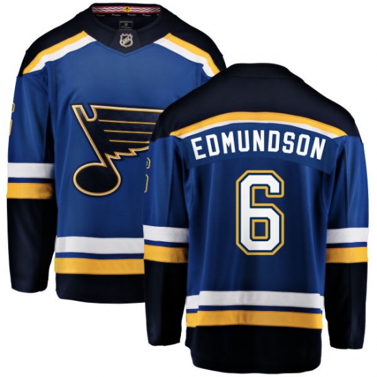 Youth St. Louis Blues #6 Joel Edmundson Fanatics Branded Royal Blue Home Breakaway NHL Jersey - Ujersey