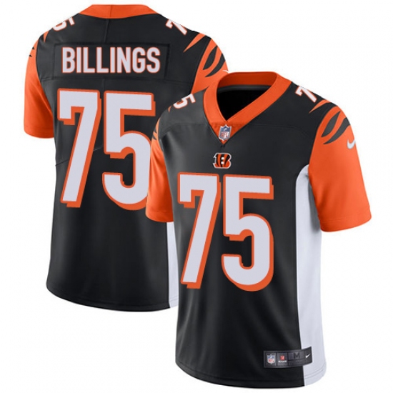 Youth Nike Cincinnati Bengals #75 Andrew Billings Vapor Untouchable Limited Black Team Color NFL Jersey - Ujersey