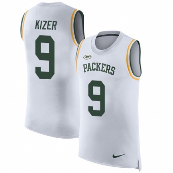 Men's Nike Green Bay Packers #9 DeShone Kizer White Rush Player Name & Number Tank Top NFL Jersey - Ujersey