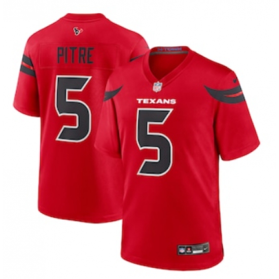 Men's Houston Texans #5 Jalen Pitre Nike Red Alternate Game Jersey - Ujersey