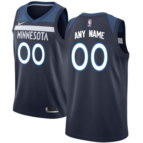 Men's Minnesota Timberwolves Nike Navy Swingman Custom Jersey - Icon Edition - Ujersey