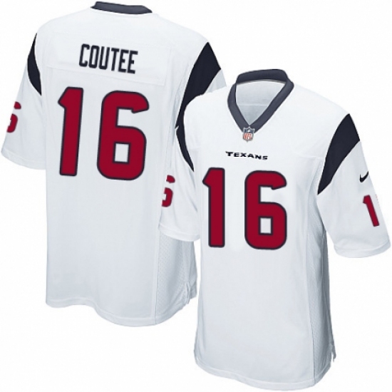 Men's Nike Houston Texans #16 Keke Coutee Game White NFL Jersey - Ujersey
