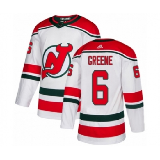 Men's Adidas New Jersey Devils #6 Andy Greene Premier White Alternate NHL Jersey - Ujersey