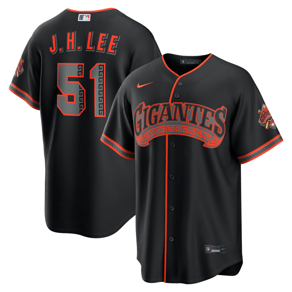 Men's San Francisco Giants Jung Hoo Lee Nike Black Alternate Stadium Jersey - Ujersey