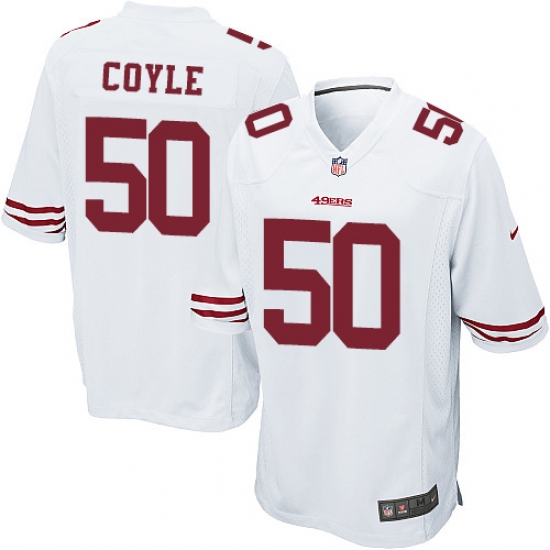Men's Nike San Francisco 49ers #50 Brock Coyle Game White NFL Jersey - Ujersey
