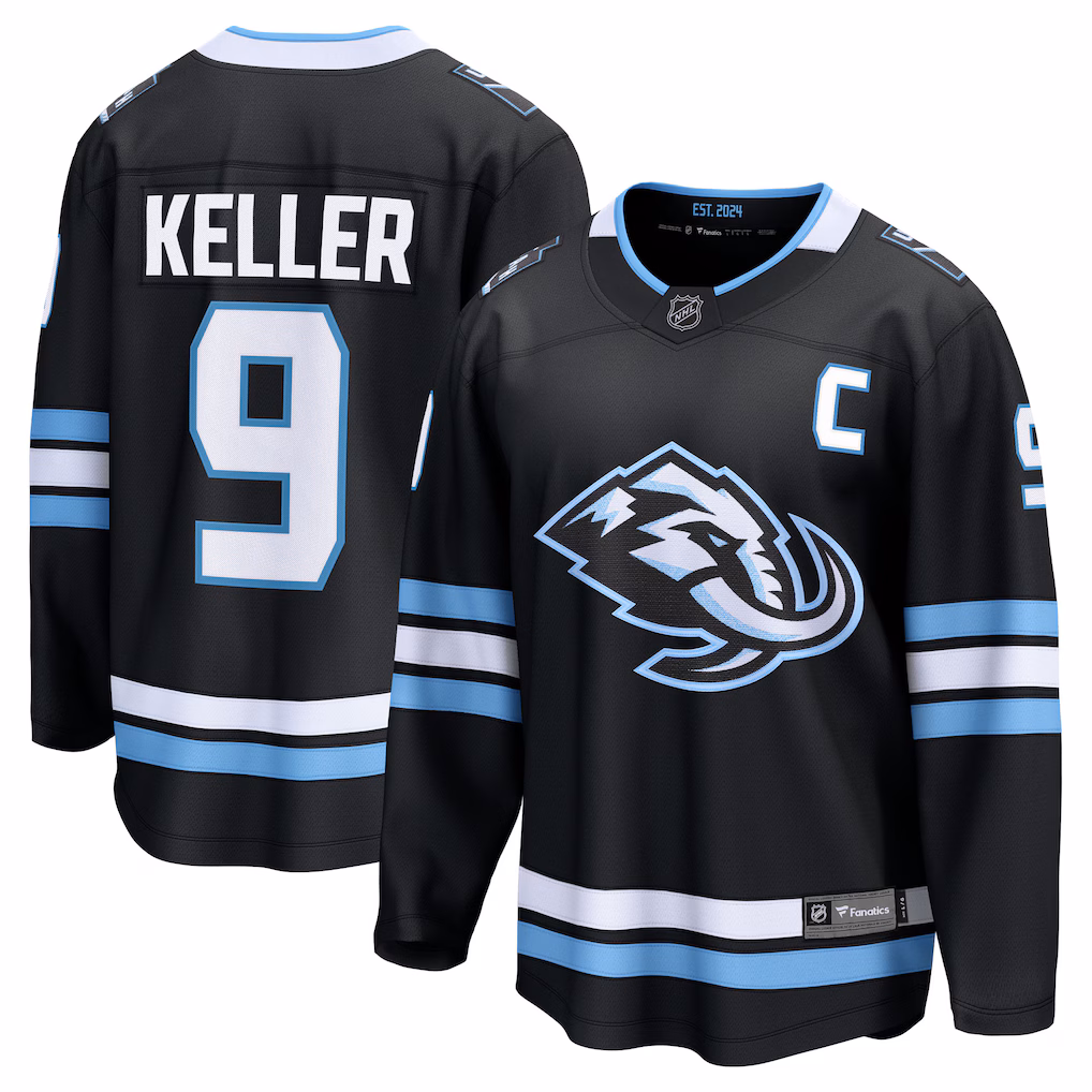 Men's Utah Mammoth Clayton Keller Fanatics Black Home Breakaway Player Jersey