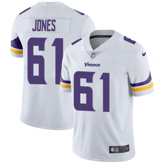 Men's Nike Minnesota Vikings #61 Brett Jones White Vapor Untouchable Limited Player NFL Jersey - Ujersey