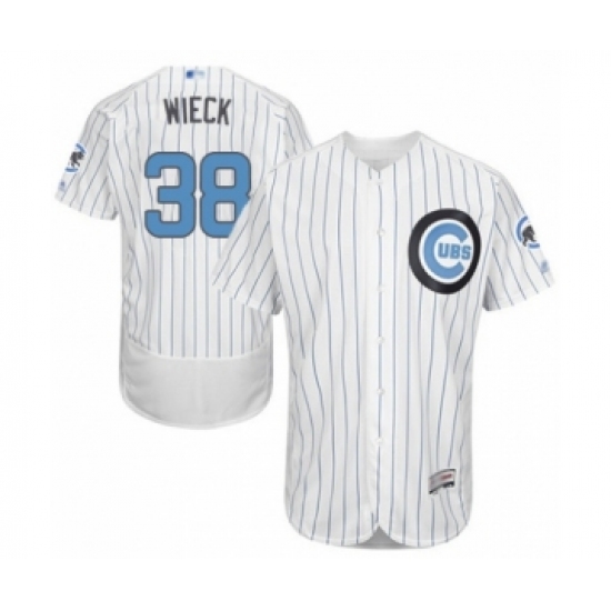 Men's Chicago Cubs #38 Brad Wieck Authentic White 2016 Father's Day Fashion Flex Base Baseball Player Jersey - Ujersey