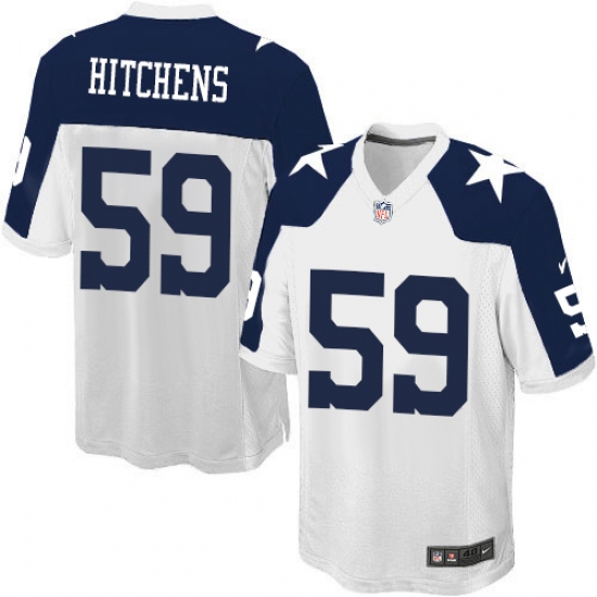 Men's Nike Dallas Cowboys #59 Anthony Hitchens Game White Throwback Alternate NFL Jersey - Ujersey