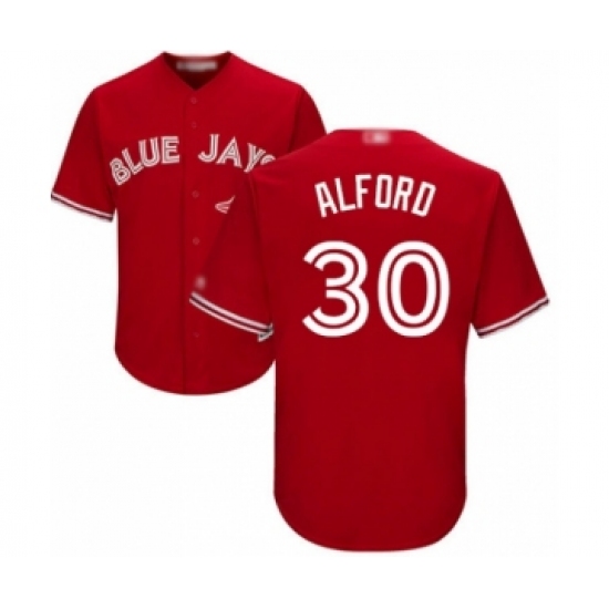 Youth Toronto Blue Jays #30 Anthony Alford Authentic Scarlet Alternate Baseball Player Jersey - Ujersey