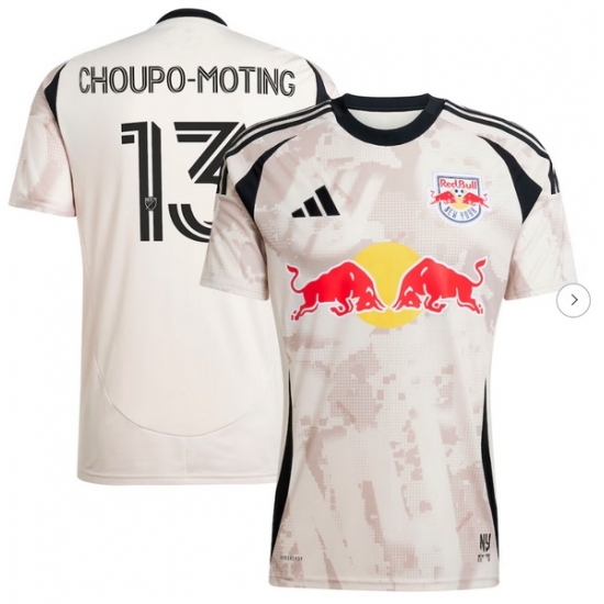 Men New York Red Bulls Eric Maxim Choupo Moting adidas Tan 2025 Stone Kit Replica Player Jersey - Ujersey