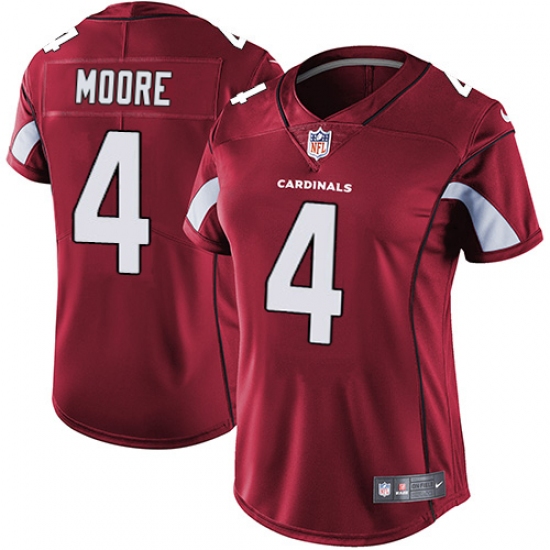 Women's Nike Arizona Cardinals #4 Rondale Moore Red Team Color Stitched NFL Vapor Untouchable Limited Jersey - Ujersey
