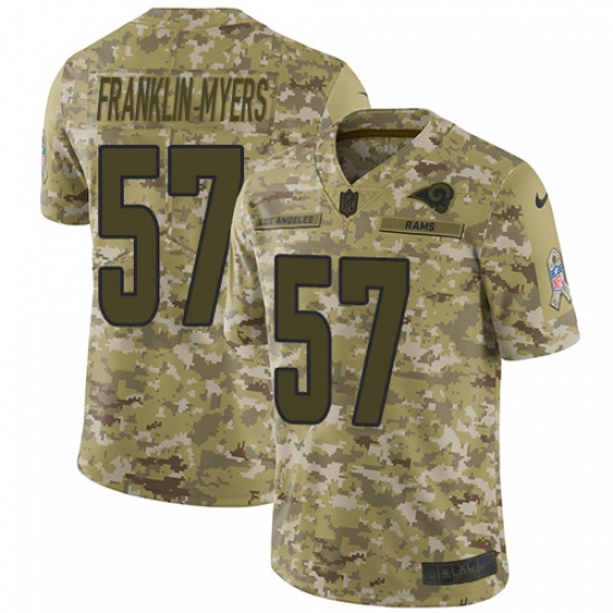 Youth Nike Los Angeles Rams #57 John Franklin-Myers Limited Camo 2018 Salute to Service NFL Jersey - Ujersey