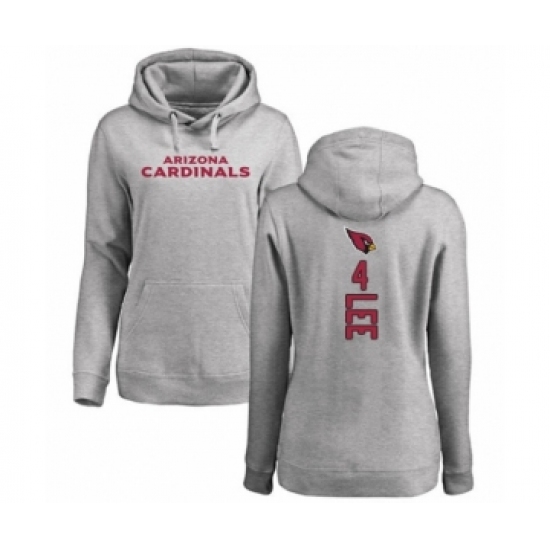 Football Women's Arizona Cardinals #4 Andy Lee Ash Backer Pullover Hoodie - Ujersey