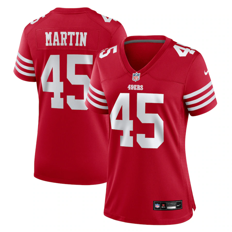 Women's San Francisco 49ers Nick Martin Nike Scarlet Team Game Jersey - Ujersey