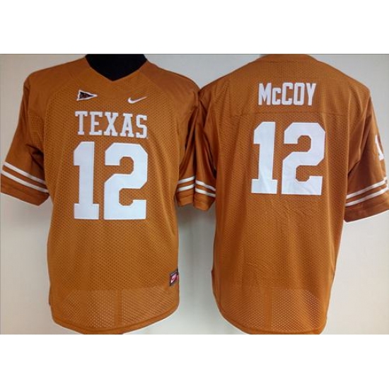 Men's Texas Longhorns #12 Colt McCoy Orange Nike College Jersey