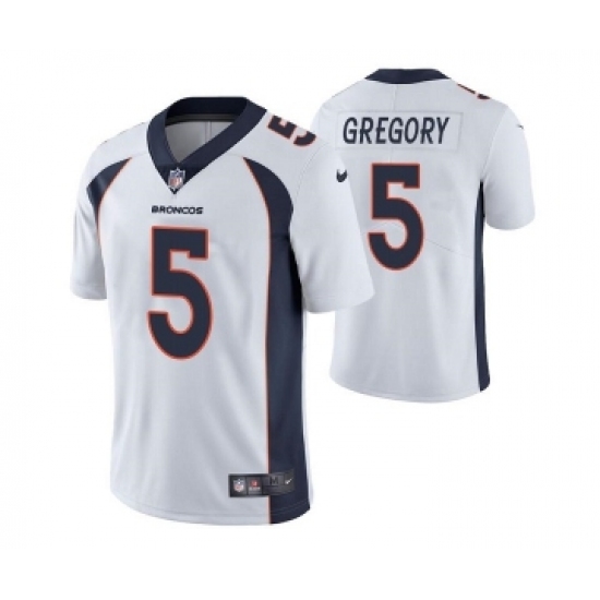 Men's Denver Broncos #5 Randy Gregory White Vapor Untouchable Limited Stitched Jersey - Ujersey