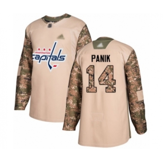 Men's Washington Capitals #14 Richard Panik Authentic Camo Veterans Day Practice Hockey Jersey - Ujersey