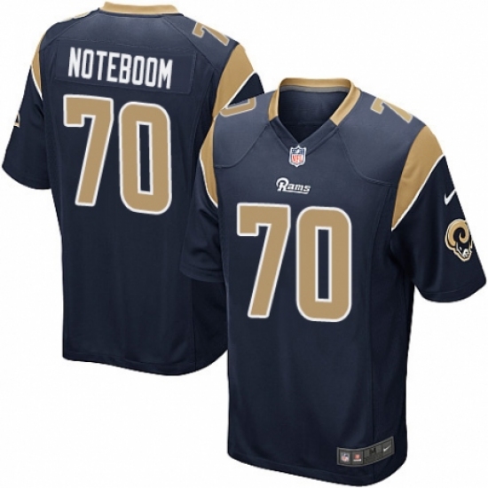 Men's Nike Los Angeles Rams #70 Joseph Noteboom Game Navy Blue Team Color NFL Jersey
