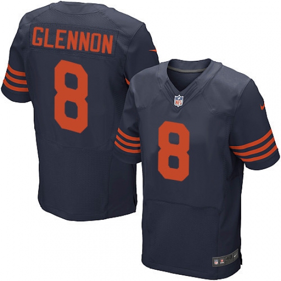 Men's Nike Chicago Bears #8 Mike Glennon Elite Navy Blue Alternate NFL Jersey - Ujersey